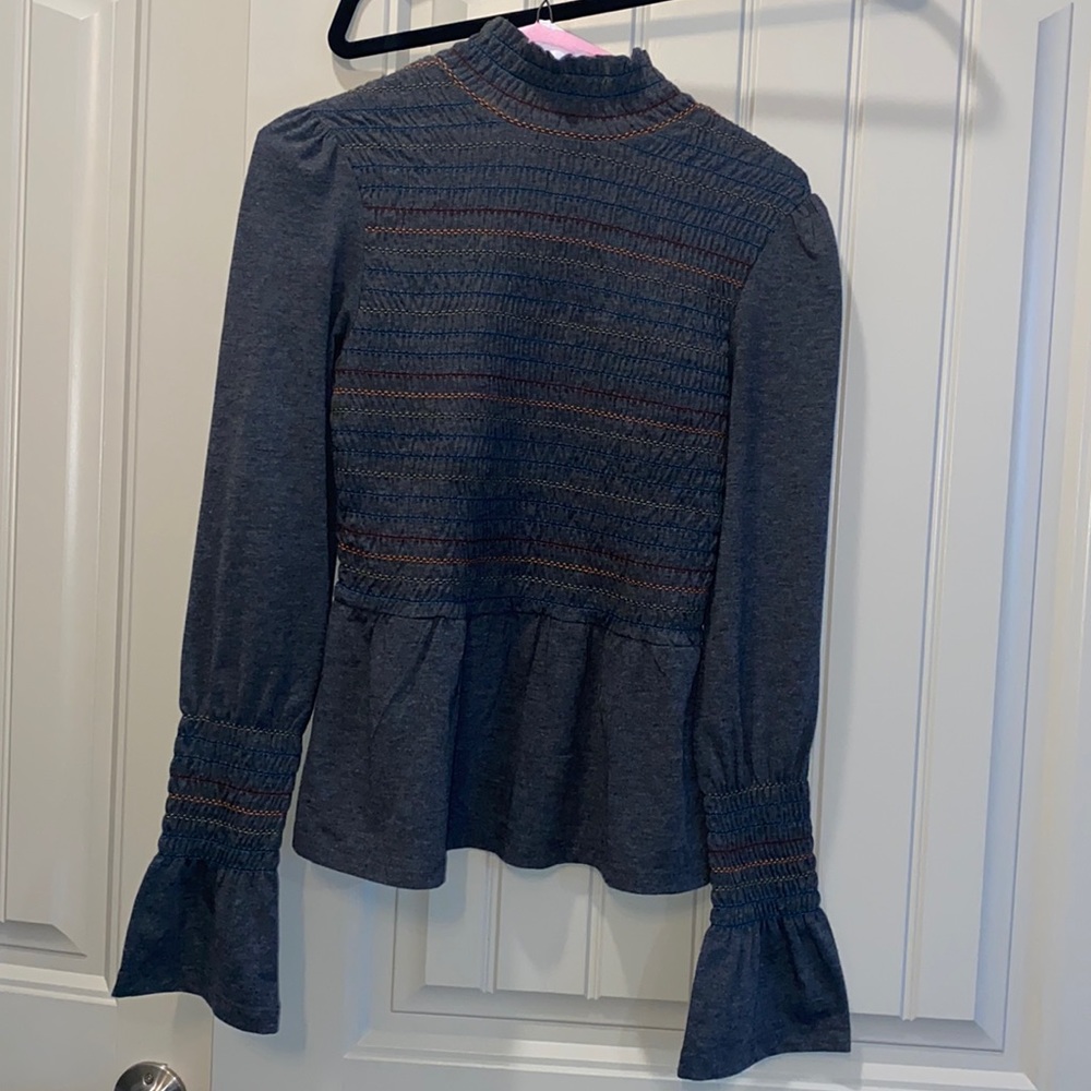 Grey Peplum Top